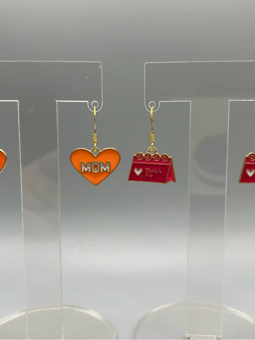 Mother’s Day Charm Earrings - Handmade #E0303C - Picture 3 of 4